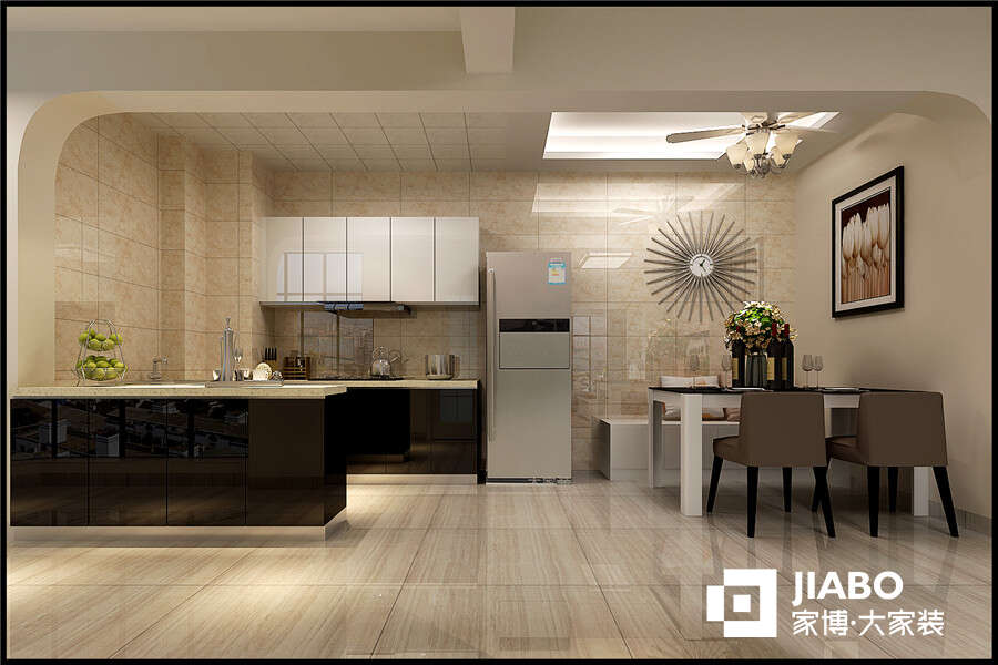 株洲美的城94平米现代简约风格2居室装修设计效果图