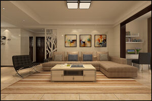 尚格万家理想114平米现代风格三居室装修设计效果图
